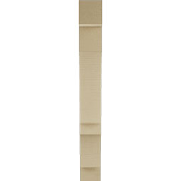 Ekena Millwork - BKTUR035X18X30BOA05RCPR - Timberthane Faux Wood Balboa Style Bracket, Block Ends, 3 1/2"W x 18"D x 30"H, Primed Tan