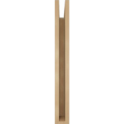 Ekena Millwork - BKTUR035X18X30BOA05RCPR - Timberthane Faux Wood Balboa Style Bracket, Block Ends, 3 1/2"W x 18"D x 30"H, Primed Tan