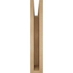 Ekena Millwork - BKTUR035X20X20BOA05RCPR - Timberthane Faux Wood Balboa Style Bracket, Block Ends, 3 1/2"W x 20"D x 20"H, Primed Tan