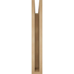 Ekena Millwork - BKTUR035X20X24BOA05RCPR - Timberthane Faux Wood Balboa Style Bracket, Block Ends, 3 1/2"W x 20"D x 24"H, Primed Tan