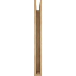 Ekena Millwork - BKTUR035X20X32BOA05RCPR - Timberthane Faux Wood Balboa Style Bracket, Block Ends, 3 1/2"W x 20"D x 32"H, Primed Tan