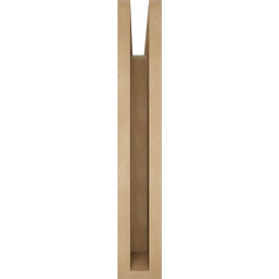 Ekena Millwork - BKTUR035X22X22BOA05RCPR - Timberthane Faux Wood Balboa Style Bracket, Block Ends, 3 1/2"W x 22"D x 22"H, Primed Tan