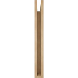 Ekena Millwork - BKTUR035X22X30BOA05RCPR - Timberthane Faux Wood Balboa Style Bracket, Block Ends, 3 1/2"W x 22"D x 30"H, Primed Tan