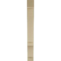 Ekena Millwork - BKTUR035X22X34BOA05RCPR - Timberthane Faux Wood Balboa Style Bracket, Block Ends, 3 1/2"W x 22"D x 34"H, Primed Tan