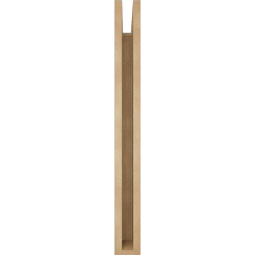 Ekena Millwork - BKTUR035X22X34BOA05RCPR - Timberthane Faux Wood Balboa Style Bracket, Block Ends, 3 1/2"W x 22"D x 34"H, Primed Tan