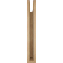 Ekena Millwork - BKTUR035X24X24BOA05RCPR - Timberthane Faux Wood Balboa Style Bracket, Block Ends, 3 1/2"W x 24"D x 24"H, Primed Tan