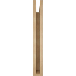 Ekena Millwork - BKTUR035X24X28BOA05RCPR - Timberthane Faux Wood Balboa Style Bracket, Block Ends, 3 1/2"W x 24"D x 28"H, Primed Tan