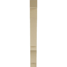 Ekena Millwork - BKTUR035X24X36BOA05RCPR - Timberthane Faux Wood Balboa Style Bracket, Block Ends, 3 1/2"W x 24"D x 36"H, Primed Tan
