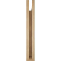 Ekena Millwork - BKTUR035X26X26BOA05RCPR - Timberthane Faux Wood Balboa Style Bracket, Block Ends, 3 1/2"W x 26"D x 26"H, Primed Tan
