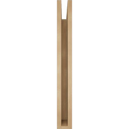 Ekena Millwork - BKTUR035X26X30BOA05RCPR - Timberthane Faux Wood Balboa Style Bracket, Block Ends, 3 1/2"W x 26"D x 30"H, Primed Tan