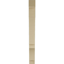 Ekena Millwork - BKTUR035X26X38BOA05RCPR - Timberthane Faux Wood Balboa Style Bracket, Block Ends, 3 1/2"W x 26"D x 38"H, Primed Tan