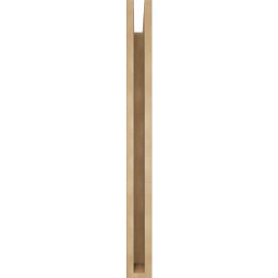 Ekena Millwork - BKTUR035X26X38BOA05RCPR - Timberthane Faux Wood Balboa Style Bracket, Block Ends, 3 1/2"W x 26"D x 38"H, Primed Tan
