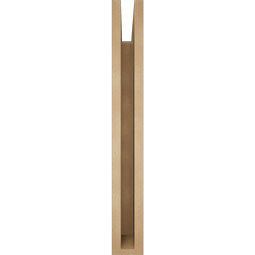 Ekena Millwork - BKTUR035X28X28BOA05RCPR - Timberthane Faux Wood Balboa Style Bracket, Block Ends, 3 1/2"W x 28"D x 28"H, Primed Tan
