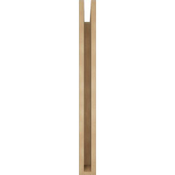 Ekena Millwork - BKTUR035X28X36BOA05RCPR - Timberthane Faux Wood Balboa Style Bracket, Block Ends, 3 1/2"W x 28"D x 36"H, Primed Tan