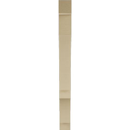 Ekena Millwork - BKTUR035X28X40BOA05RCPR - Timberthane Faux Wood Balboa Style Bracket, Block Ends, 3 1/2"W x 28"D x 40"H, Primed Tan
