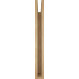 Ekena Millwork - BKTUR035X30X30BOA05RCPR - Timberthane Faux Wood Balboa Style Bracket, Block Ends, 3 1/2"W x 30"D x 30"H, Primed Tan