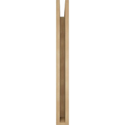 Ekena Millwork - BKTUR035X30X34BOA05RCPR - Timberthane Faux Wood Balboa Style Bracket, Block Ends, 3 1/2"W x 30"D x 34"H, Primed Tan