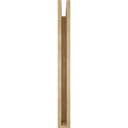 Ekena Millwork - BKTUR035X30X36BOA05RCPR - Timberthane Faux Wood Balboa Style Bracket, Block Ends, 3 1/2"W x 30"D x 36"H, Primed Tan