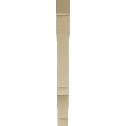 Ekena Millwork - BKTUR035X30X38BOA05RCPR - Timberthane Faux Wood Balboa Style Bracket, Block Ends, 3 1/2"W x 30"D x 38"H, Primed Tan