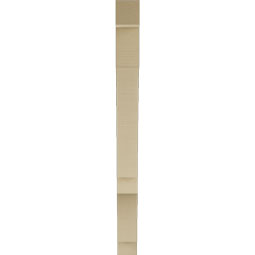 Ekena Millwork - BKTUR035X30X42BOA05RCPR - Timberthane Faux Wood Balboa Style Bracket, Block Ends, 3 1/2"W x 30"D x 42"H, Primed Tan