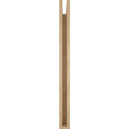 Ekena Millwork - BKTUR035X30X42BOA05RCPR - Timberthane Faux Wood Balboa Style Bracket, Block Ends, 3 1/2"W x 30"D x 42"H, Primed Tan