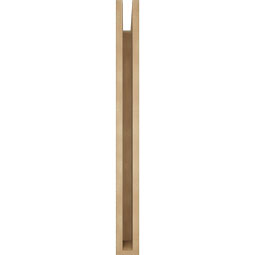 Ekena Millwork - BKTUR035X32X38BOA05RCPR - Timberthane Faux Wood Balboa Style Bracket, Block Ends, 3 1/2"W x 32"D x 38"H, Primed Tan