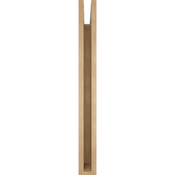 Ekena Millwork - BKTUR035X34X34BOA05RCPR - Timberthane Faux Wood Balboa Style Bracket, Block Ends, 3 1/2"W x 34"D x 34"H, Primed Tan