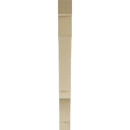 Ekena Millwork - BKTUR035X34X38BOA05RCPR - Timberthane Faux Wood Balboa Style Bracket, Block Ends, 3 1/2"W x 34"D x 38"H, Primed Tan