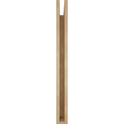 Ekena Millwork - BKTUR035X34X38BOA05RCPR - Timberthane Faux Wood Balboa Style Bracket, Block Ends, 3 1/2"W x 34"D x 38"H, Primed Tan