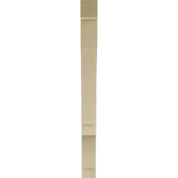 Ekena Millwork - BKTUR035X34X42BOA05RCPR - Timberthane Faux Wood Balboa Style Bracket, Block Ends, 3 1/2"W x 34"D x 42"H, Primed Tan
