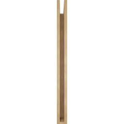 Ekena Millwork - BKTUR035X34X42BOA05RCPR - Timberthane Faux Wood Balboa Style Bracket, Block Ends, 3 1/2"W x 34"D x 42"H, Primed Tan