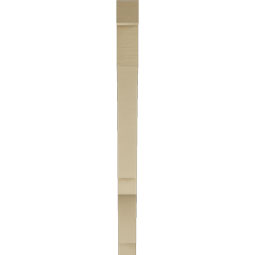 Ekena Millwork - BKTUR035X34X46BOA05RCPR - Timberthane Faux Wood Balboa Style Bracket, Block Ends, 3 1/2"W x 34"D x 46"H, Primed Tan