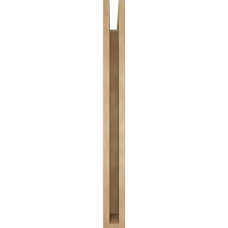 Ekena Millwork - BKTUR035X36X36BOA05RCPR - Timberthane Faux Wood Balboa Style Bracket, Block Ends, 3 1/2"W x 36"D x 36"H, Primed Tan