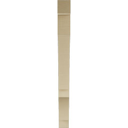Ekena Millwork - BKTUR035X36X40BOA05RCPR - Timberthane Faux Wood Balboa Style Bracket, Block Ends, 3 1/2"W x 36"D x 40"H, Primed Tan