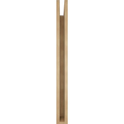 Ekena Millwork - BKTUR035X38X38BOA05RCPR - Timberthane Faux Wood Balboa Style Bracket, Block Ends, 3 1/2"W x 38"D x 38"H, Primed Tan