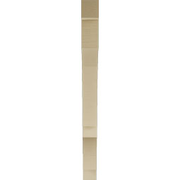 Ekena Millwork - BKTUR035X38X42BOA05RCPR - Timberthane Faux Wood Balboa Style Bracket, Block Ends, 3 1/2"W x 38"D x 42"H, Primed Tan