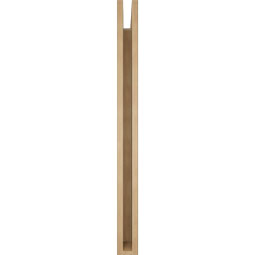 Ekena Millwork - BKTUR035X38X42BOA05RCPR - Timberthane Faux Wood Balboa Style Bracket, Block Ends, 3 1/2"W x 38"D x 42"H, Primed Tan