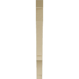Ekena Millwork - BKTUR035X38X44BOA05RCPR - Timberthane Faux Wood Balboa Style Bracket, Block Ends, 3 1/2"W x 38"D x 44"H, Primed Tan