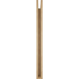Ekena Millwork - BKTUR035X38X44BOA05RCPR - Timberthane Faux Wood Balboa Style Bracket, Block Ends, 3 1/2"W x 38"D x 44"H, Primed Tan
