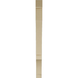 Ekena Millwork - BKTUR035X38X46BOA05RCPR - Timberthane Faux Wood Balboa Style Bracket, Block Ends, 3 1/2"W x 38"D x 46"H, Primed Tan