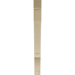 Ekena Millwork - BKTUR035X40X40BOA05RCPR - Timberthane Faux Wood Balboa Style Bracket, Block Ends, 3 1/2"W x 40"D x 40"H, Primed Tan