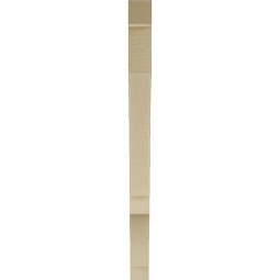 Ekena Millwork - BKTUR035X40X48BOA05RCPR - Timberthane Faux Wood Balboa Style Bracket, Block Ends, 3 1/2"W x 40"D x 48"H, Primed Tan