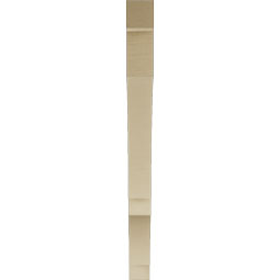 Ekena Millwork - BKTUR035X42X42BOA05RCPR - Timberthane Faux Wood Balboa Style Bracket, Block Ends, 3 1/2"W x 42"D x 42"H, Primed Tan