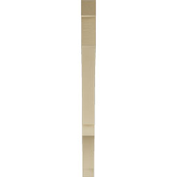 Ekena Millwork - BKTUR035X42X48BOA05RCPR - Timberthane Faux Wood Balboa Style Bracket, Block Ends, 3 1/2"W x 42"D x 48"H, Primed Tan