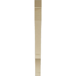 Ekena Millwork - BKTUR035X44X44BOA05RCPR - Timberthane Faux Wood Balboa Style Bracket, Block Ends, 3 1/2"W x 44"D x 44"H, Primed Tan