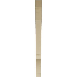 Ekena Millwork - BKTUR035X44X48BOA05RCPR - Timberthane Faux Wood Balboa Style Bracket, Block Ends, 3 1/2"W x 44"D x 48"H, Primed Tan