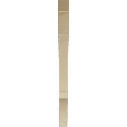 Ekena Millwork - BKTUR035X48X48BOA05RCPR - Timberthane Faux Wood Balboa Style Bracket, Block Ends, 3 1/2"W x 48"D x 48"H, Primed Tan