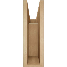 Ekena Millwork - BKTUR055X18X18BOA05RCPR - Timberthane Faux Wood Balboa Style Bracket, Block Ends, 5 1/2"W x 18"D x 18"H, Primed Tan