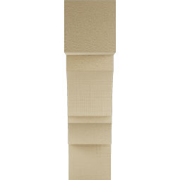 Ekena Millwork - BKTUR055X18X22BOA05RCPR - Timberthane Faux Wood Balboa Style Bracket, Block Ends, 5 1/2"W x 18"D x 22"H, Primed Tan