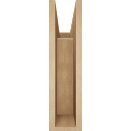 Ekena Millwork - BKTUR055X18X22BOA05RCPR - Timberthane Faux Wood Balboa Style Bracket, Block Ends, 5 1/2"W x 18"D x 22"H, Primed Tan